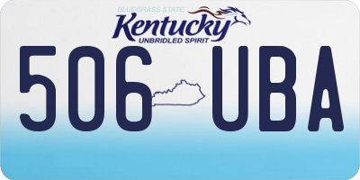KY license plate 506UBA