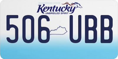 KY license plate 506UBB