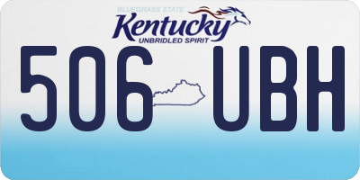 KY license plate 506UBH