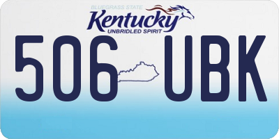KY license plate 506UBK