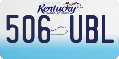 KY license plate 506UBL