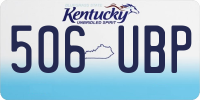 KY license plate 506UBP