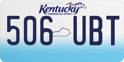 KY license plate 506UBT