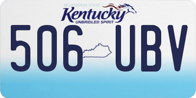 KY license plate 506UBV