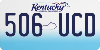 KY license plate 506UCD