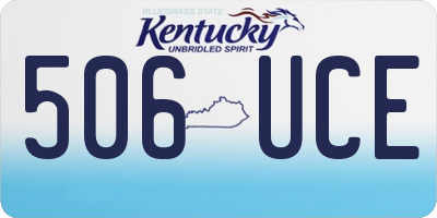 KY license plate 506UCE