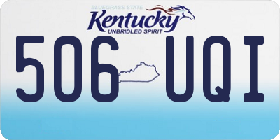 KY license plate 506UQI