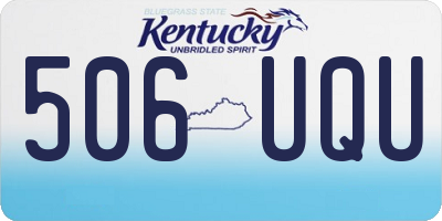 KY license plate 506UQU