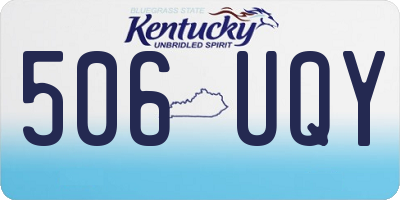KY license plate 506UQY