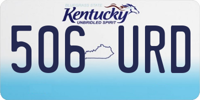 KY license plate 506URD