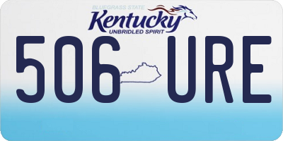 KY license plate 506URE