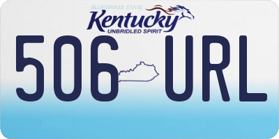 KY license plate 506URL