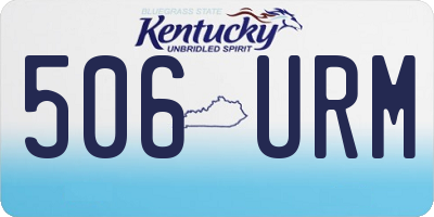 KY license plate 506URM