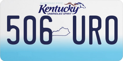 KY license plate 506URO