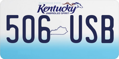KY license plate 506USB