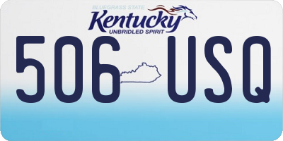 KY license plate 506USQ