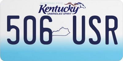 KY license plate 506USR
