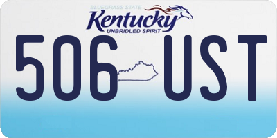 KY license plate 506UST