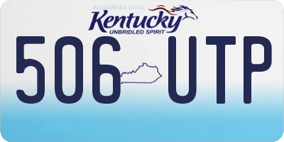 KY license plate 506UTP