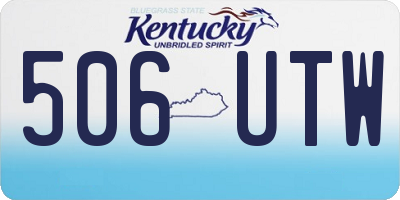 KY license plate 506UTW