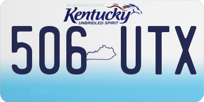 KY license plate 506UTX