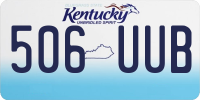 KY license plate 506UUB