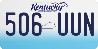 KY license plate 506UUN