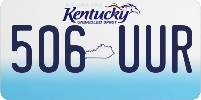 KY license plate 506UUR