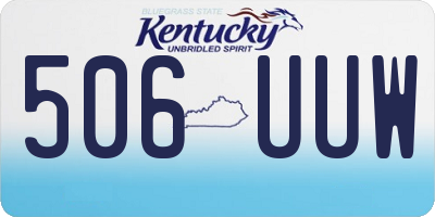 KY license plate 506UUW