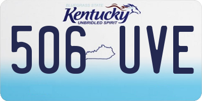 KY license plate 506UVE