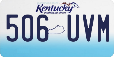 KY license plate 506UVM