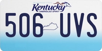 KY license plate 506UVS