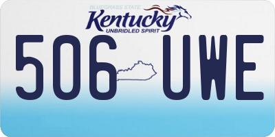 KY license plate 506UWE