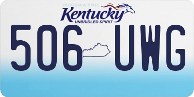 KY license plate 506UWG