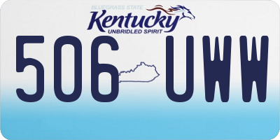 KY license plate 506UWW