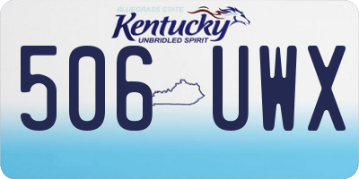 KY license plate 506UWX