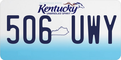 KY license plate 506UWY