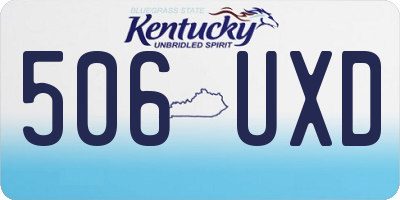 KY license plate 506UXD