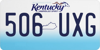 KY license plate 506UXG