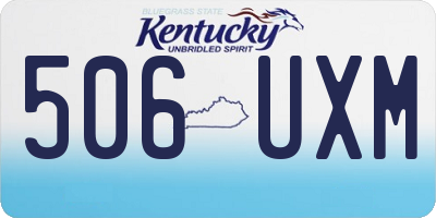 KY license plate 506UXM