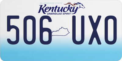 KY license plate 506UXO