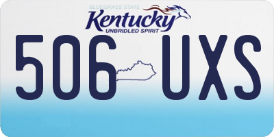 KY license plate 506UXS