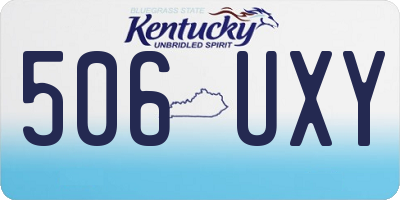 KY license plate 506UXY