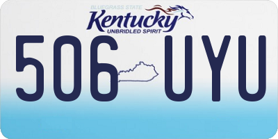 KY license plate 506UYU