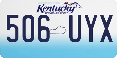 KY license plate 506UYX
