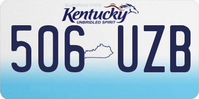 KY license plate 506UZB