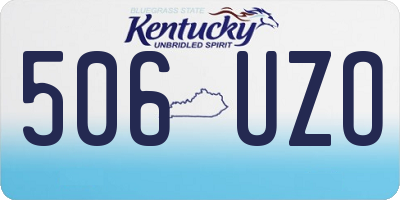 KY license plate 506UZO