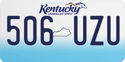 KY license plate 506UZU
