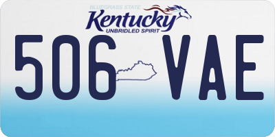 KY license plate 506VAE