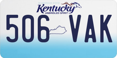 KY license plate 506VAK